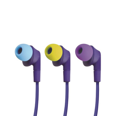 Auriculares estéreo para tablet/smartphone Muvit Violeta