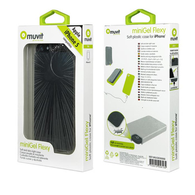Funda Minigel Wave Transparente para iPhone 5 Muvit