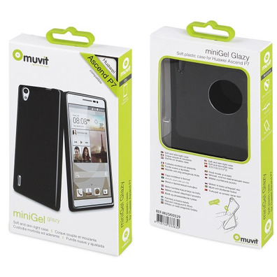 Funda Minigel Negra Humo Huawei Ascend P7 Muvit