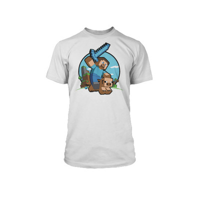 Camiseta Minecraft - Pig Riding XL