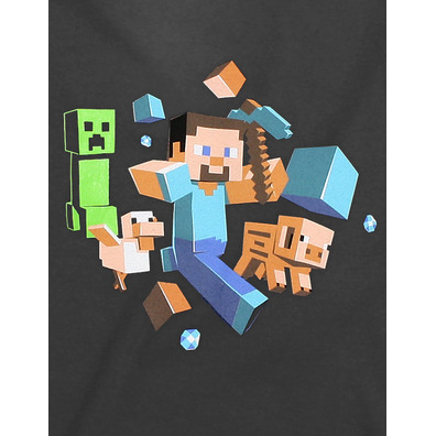 Camiseta Minecraft Run Away L