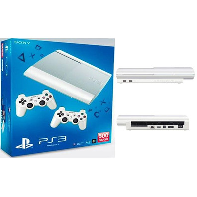 Consola PS3 Slim 500 GB (Blanca) + 2 Dualshock 3