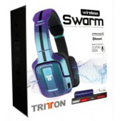 AURICULAR TRITTON BLUETOOTH SWARM - AZUL METALIZADO (PS4/PC/MAC)