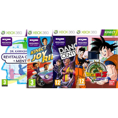 Kinect Pack II (Dragon Ball Z + Dance Central 3 + Joy Ride + Dr. Kawashima)