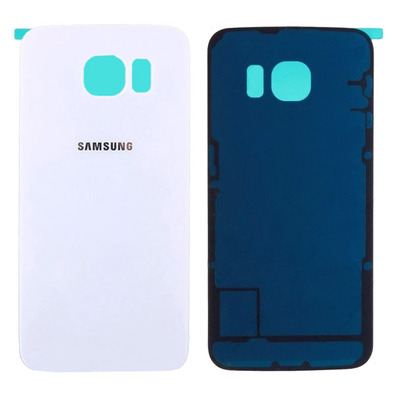 Repuesto tapa de batería con adhesivo Samsung Galaxy S6 Edge+ Blanco