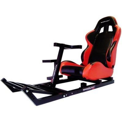 Asiento + Soporte de volante y pedales SpeedBlack DS Negro