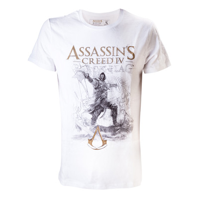 Camiseta Assassin's Creed IV - Sketch Art XL