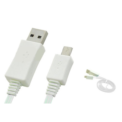 Cable de recarga luminoso para Samsung Galaxy/Nokia/HTC Blanco