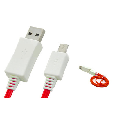 Cable de recarga luminoso para Samsung Galaxy/Nokia/HTC Rojo