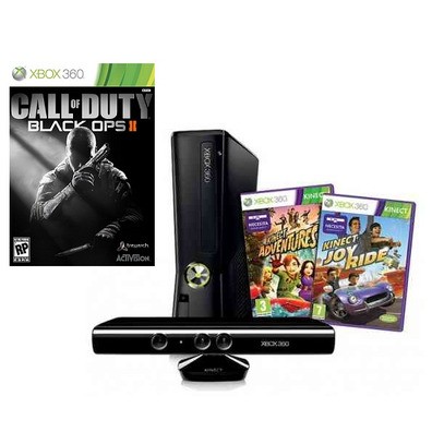 Xbox 360 Slim 4 Gb + Kinect Adventures + Kinect + Joy Ride