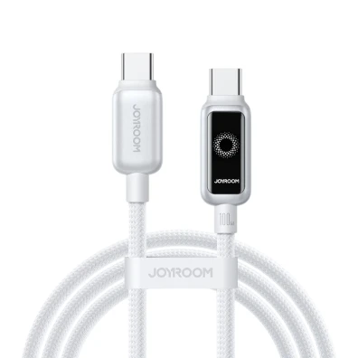 Joyroom Cable Blanco 1,2 m USB‑C a USB‑C Intelligent Power‑Off 100 W