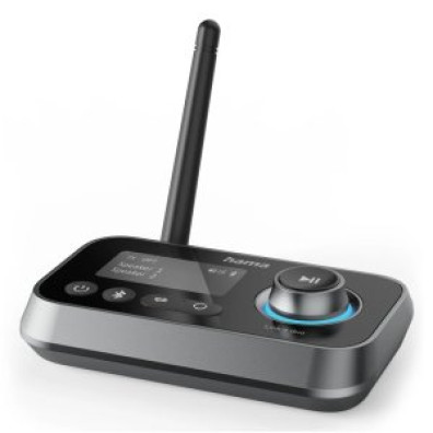 ADAPTADOR BLUETOOTH HAMA LINK.IT DUO TRANSMISOR RECEPTOR USB-C JACK 3.5mm 1m LCD CONTROLES