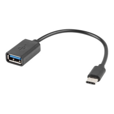 ADAPTADOR LANBERG OTG USB-C(M) A USB-A 2.0 (H) 15 CM NEGRO