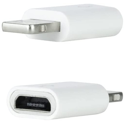 Adaptador Lightning a Micro USB Nanocable Blanco