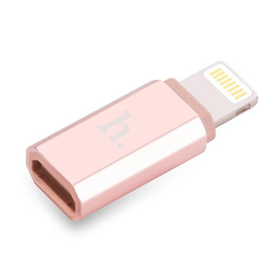 Adaptador Lightning a Micro USB Rosa Hoco