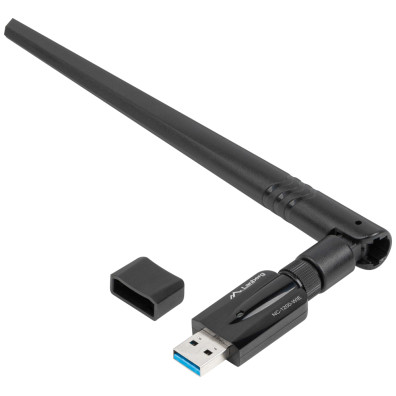 ADAPTADOR USB TARJETA DE RED INALÁMBRICA NC-1200-WIE AC1200 DOBLE BANDA 1X INTERNA + 1X ANT EXTERNA