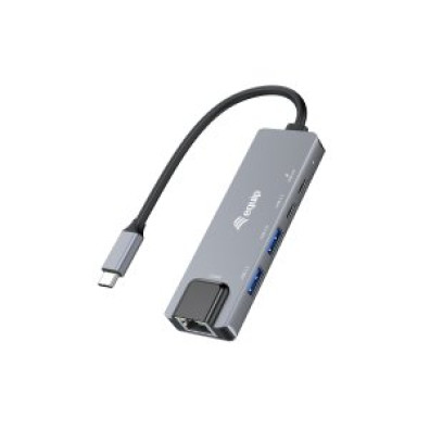 Adaptador USB-C 3.2 a Ethernet RJ45 2.5GBE con Hub 2xUSB-A 1xUSB-C 1xUSB-C Power Delivery 100W