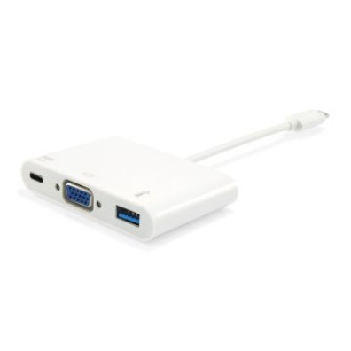 ADAPTADOR USB-C EQUIP 133462 A VGA USB-A 3.0 USB-C PD 60W HEMBRA