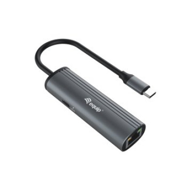 Adaptador USB-C EQUIP 133486 con 1xUSB-C PD 100W y 1x1Gb RJ45 WAKEONLAN