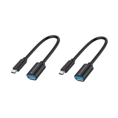 Adaptador USB-C Macho a USB-A Hembra OTG 0.2m - Pack 2 Unidades CONCEPTRON