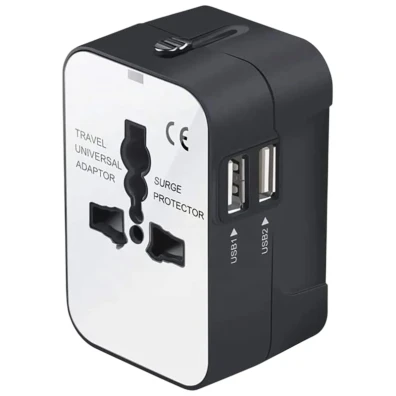 Adaptador Universal de Viaje con 2x USB