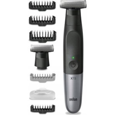 Afeitadora Braun XT5110 Control de Precisión + Recargable y Recambio + 5 Peines para Barba y Cuerpo