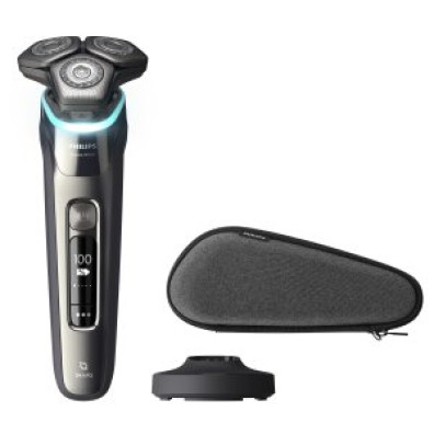 AFEITADORA PHILIPS S9974/35 INALÁMBRICA CON 3 CABEZALES FLEXIBLES USO EN HÚMEDO Y SECO - BASE DE CARGA