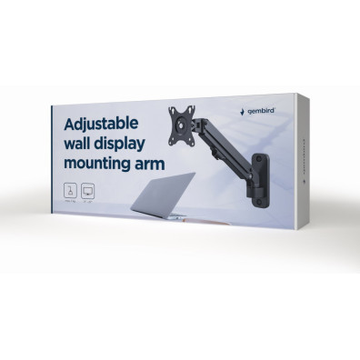 Gembird - MA-WA1-01 soporte para monitor 68,6 cm (27") Pared Negro