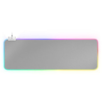 ALFOMBRILLA MARS GAMING SILVER RGB ILUMINACION XXL 800x300mm CONTOUR
