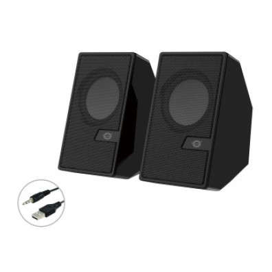 Altavoces 2.0 Bluetooth Conceptronic BJORN02B 6W Negro con Jack 3.5" y USB