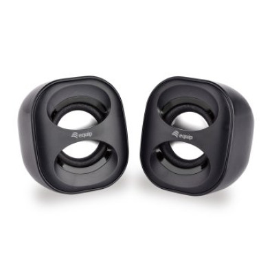 ALTAVOCES 2.0 EQUIP LIFE MINI 6W RMS NEGRO USB JACK 3.5" - Marca EQUIP