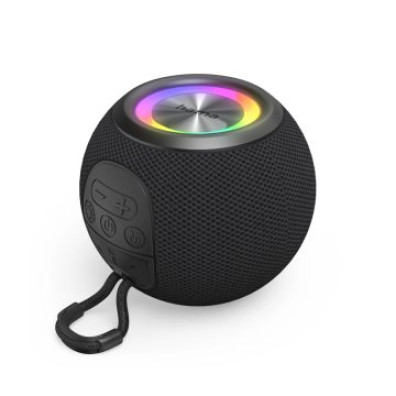 ALTAVOZ BLUETOOTH PORTÁTIL HAMA BALL SHAPE 5W ILUMINACIÓN LED TWS BATERÍA 10H MANOS LIBRES COLOR NEGRA
