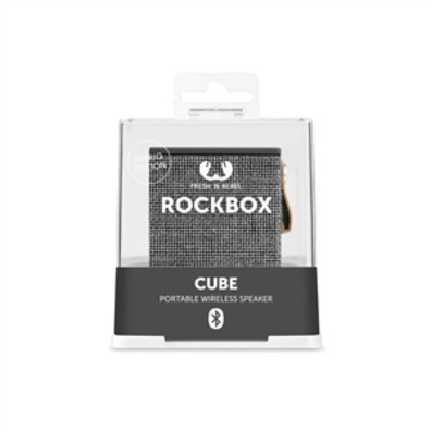 Altavoz Bluetooth Rockbox Cube Fabric Edition Concrete Fresh 'n Rebel