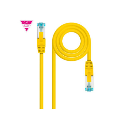 Cable de Red Cat7 Latiguillo 600MHz LSZH SFTP PIMF Amarillo 2M - Nanocable