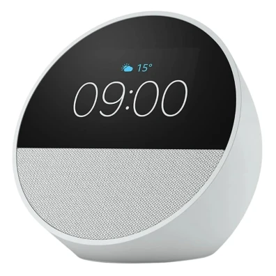 Altavoz inteligente Amazon Echo Spot Blanco (2024) - Diseño moderno y compacto
