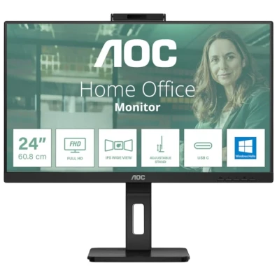 AOC Monitor 24P3CW 23.8 FullHD IPS con Webcam en Negro