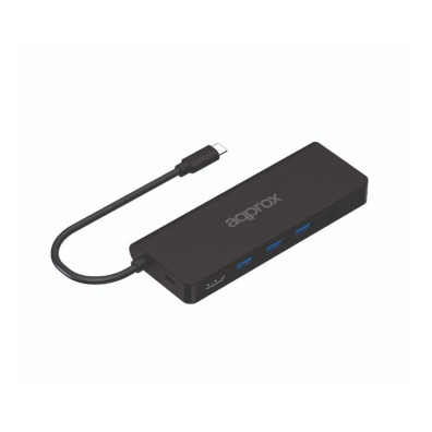 DOCKING USB-C APPROX APPC53 - Hub USB 1xHDMI 4K 3xUSB-A 3.0 Lector Tarjetas SD/MicroSD
