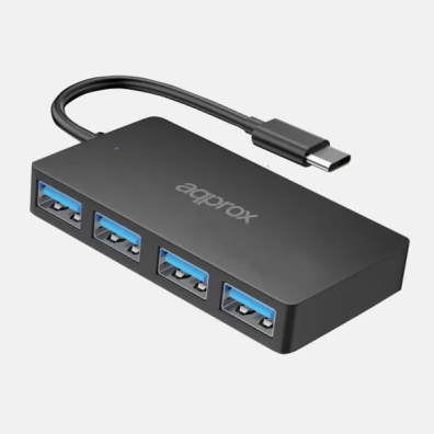 HUB USB-C 3.0 APPROX APPC54V2 - 4 Puertos USB 3.2 - Hasta 5 Gbit/s