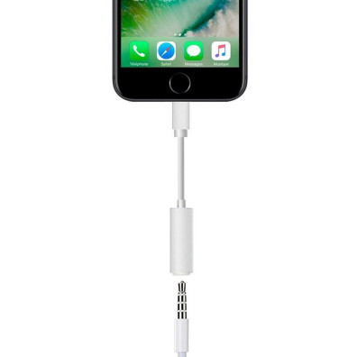 Adaptador Apple Lightning a Mini Jack 3.5mm Hembra - Blanco