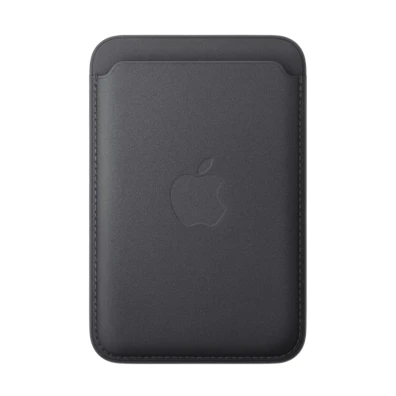 Cartera MagSafe Negro para iPhone - Modelo de trenzado fino