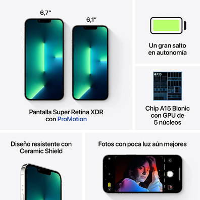 Apple iPhone 13 Pro 1TB 6.1" 5G MLVW3QL/A Plata