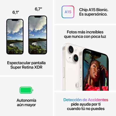 Apple iPhone 14 Plus 128GB 5G Negro Medianoche MQ4X3QL/A