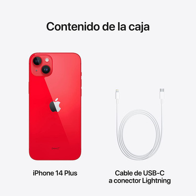 Apple iPhone 14 Plus 128GB 6.7'' 5G (Product Red) Rojo MQ513QL/A