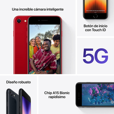 Apple iPhone SE 2022 4.7'' 64GB 5G Rojo MMXH3QL/A