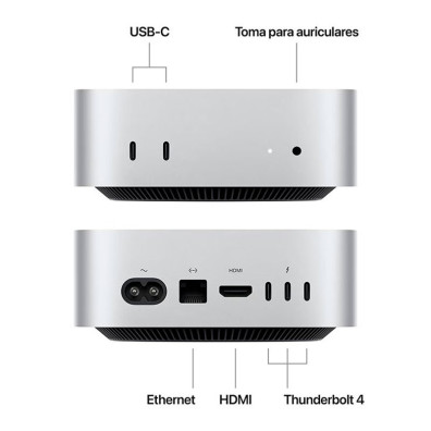 Apple Mac Mini M4 16GB RAM 256GB SSD Plata