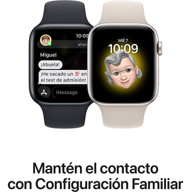 Apple Watch SE 2ª Gen GPS/Cell 44mm Aluminio Plata/Correa Blanca