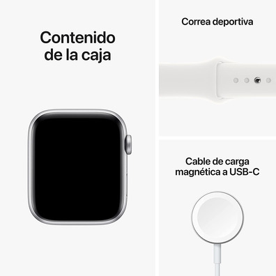 Apple Watch SE 2ª Gen GPS/Cell 44mm Aluminio Plata/Correa Blanca