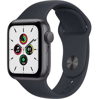 Apple Watch SE 2021 GPS 40 mm Caja de Aluminio Gris espacial/Correa Deportiva Negro Medianoche