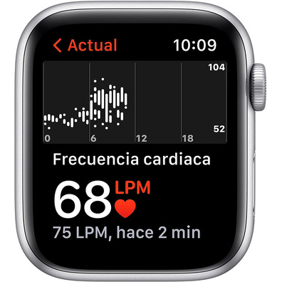 Apple Watch SE 2021 GPS 44 mm Caja de Aluminio en Plata/Correa Deportiva Azul Abismo