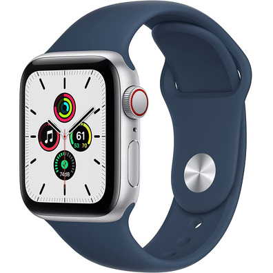 Apple Watch SE 2021 GPS/Cellular 40 mm Aluminio Plata/Correa Deportiva Azul Abismo